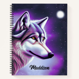 Mystical Wolf Notebook Notizbuch