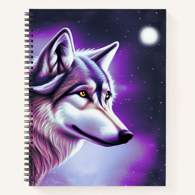 Mystical Wolf Notizbuch (Vorderseite)