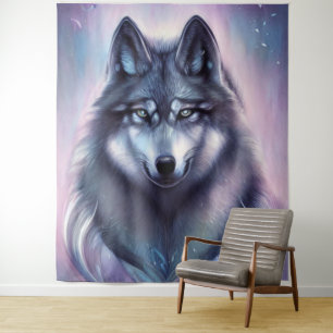 Mystical Wolf Tapestry Wandteppich