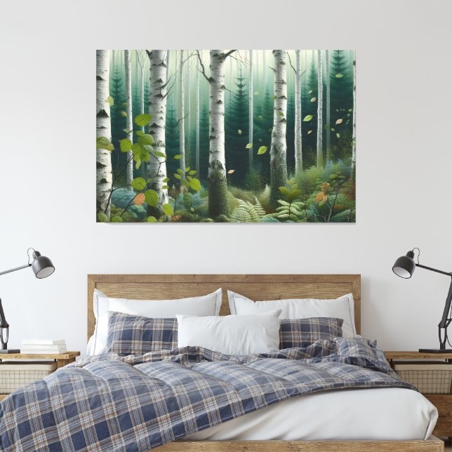 Mystical Woodland Leinwanddruck (Insitu (Schlafzimmer))