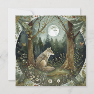 Mystical Woodland Wolf Einladung
