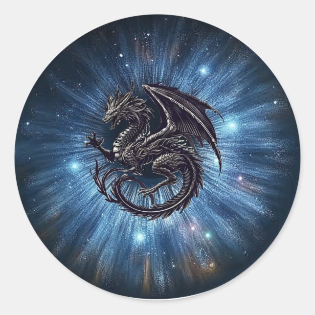 Mystical Wyvern Eye Runder Aufkleber (Vorderseite)
