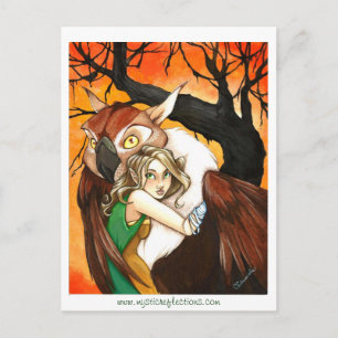 MysticReflections Owl Guardian PostCard Postkarte