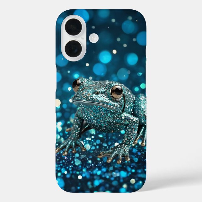 Mystik des Blue Dimentee Frog On Blue Bokeh Case-Mate iPhone Hülle (Rückseite)