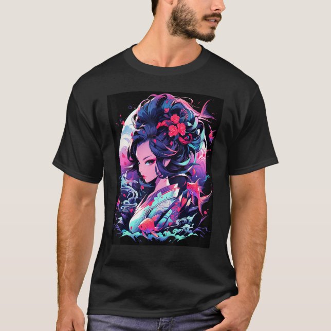 Mystik des Geisha, das sich dem traditionellen Des T-Shirt (Vorderseite)