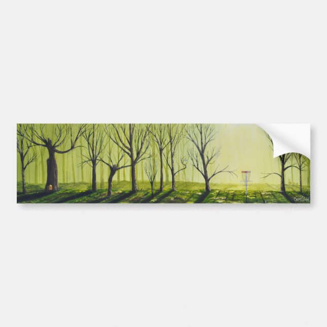Mystiker heiligt Discgolf Autoaufkleber (Vorne)