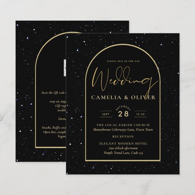 Mystique BLACK GOLD Starry Night Wedding (Vorne/Hinten)