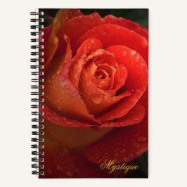 Mystique Dark Botanical Red Orange Rose Journal Notizbuch
