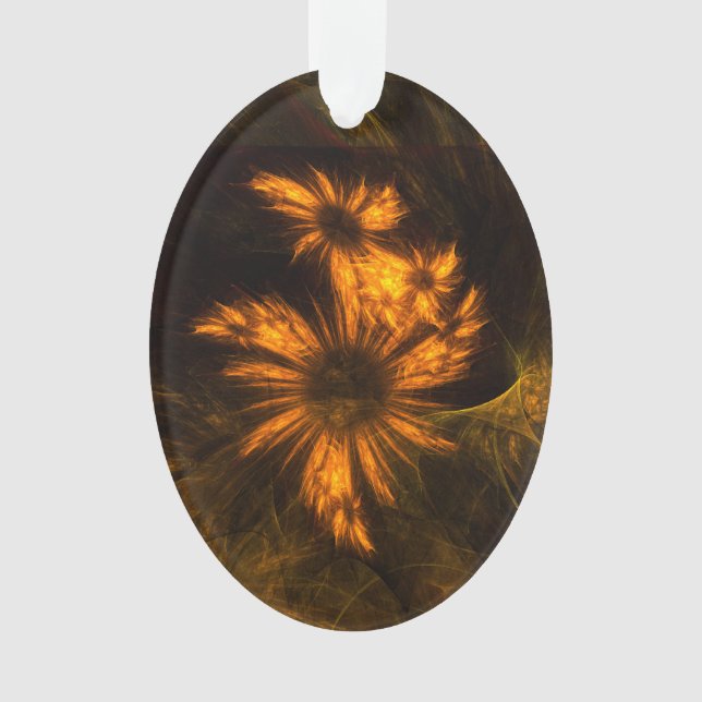 Mystique Garden Abstrakt Art Akronylic Oval Ornament (Vorderseite)