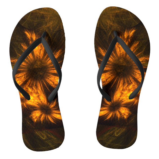 Mystique Garden Abstrakt Art Flip Flops (Fußbett)