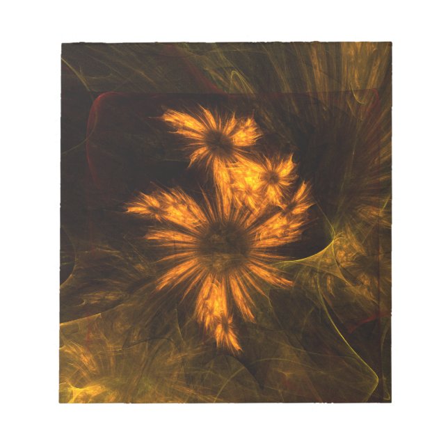 Mystique Garden Abstrakt Art Notepad Notizblock (Vorderseite)