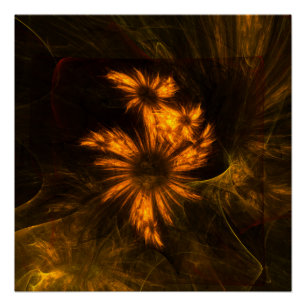 Mystique Garden Abstrakt Art Poster