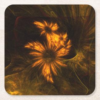Mystique Garden Abstrakt Art Rechteckiger Pappuntersetzer