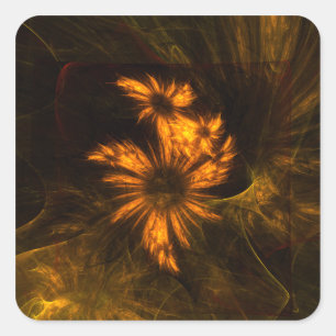 Mystique Garden Abstrakt Art Square Sticker