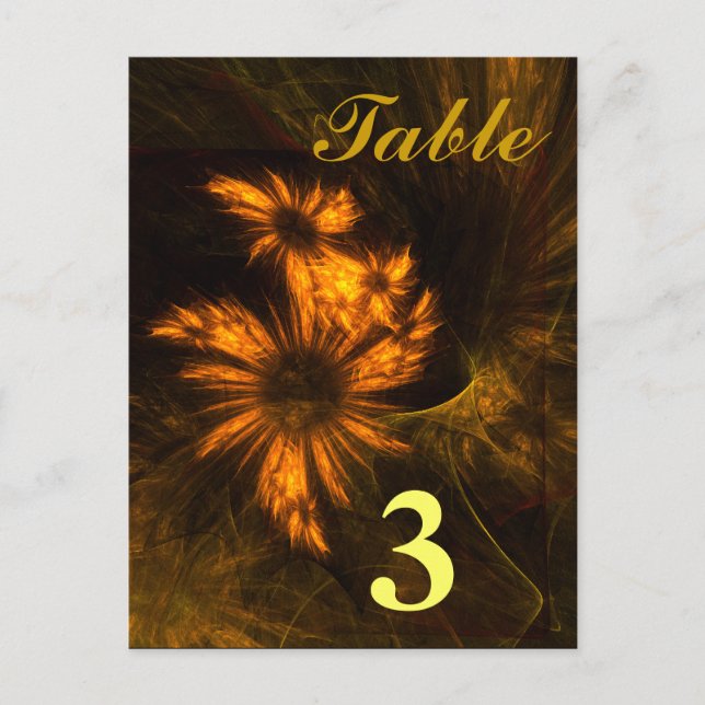 Mystique Garden Tischnummer Postkarte (Vorderseite)