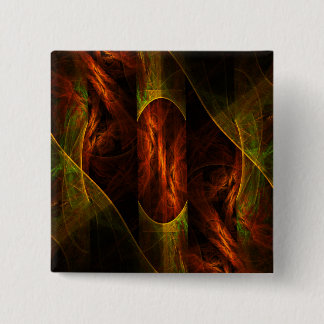 Mystique Jungle Abstrakt Art Button (Quadrat)