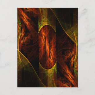 Mystique Jungle Abstrakt Art Postkarte