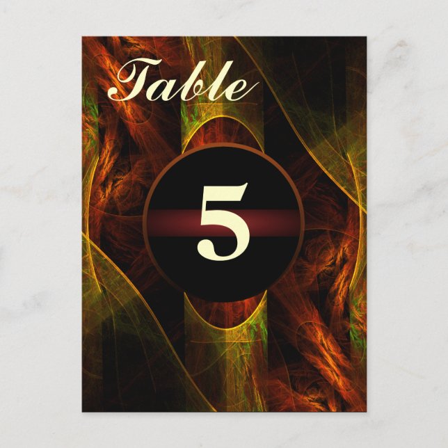 Mystique Jungle Tischnummer Postkarte (Vorderseite)