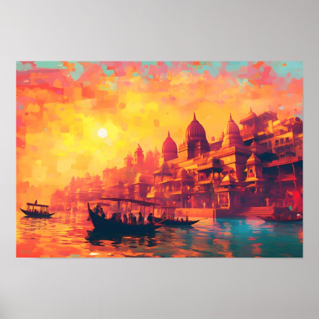 Mystique Varanasi India Wall Art Poster (Vorne)