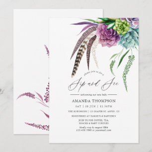 Mystisch Boho Aquarell Sip and See Einladung