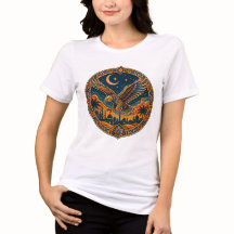 Mystische arabische Eulen-Halbmond-Wüstenkunst