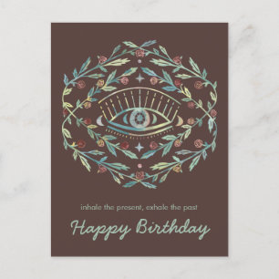 Mystische Augen-Rose Inspiration zum Geburtstag Postkarte