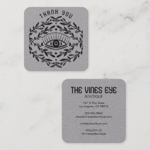 Mystische Augen Rose Weinberge Magischer Boho Dank Quadratische Visitenkarte