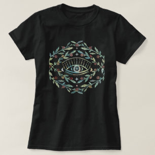 Mystische Augen Rose Weinreben Magischer Boho farb T-Shirt