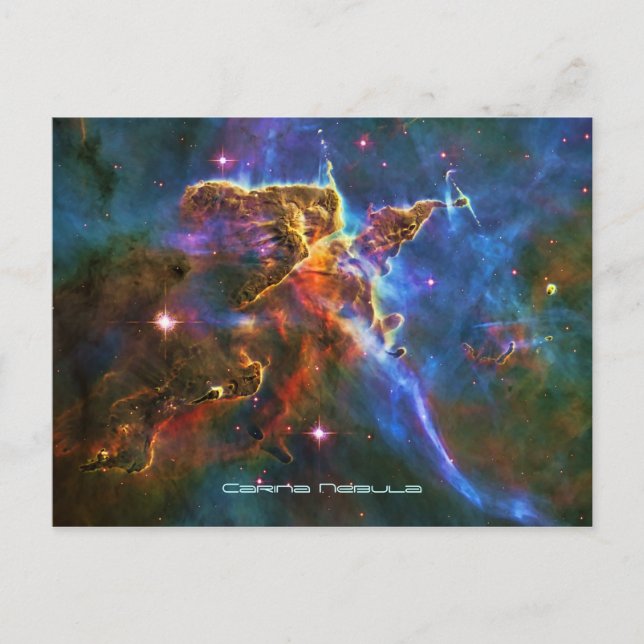 Mystische Berge - Carina Nebula Postkarte (Vorderseite)