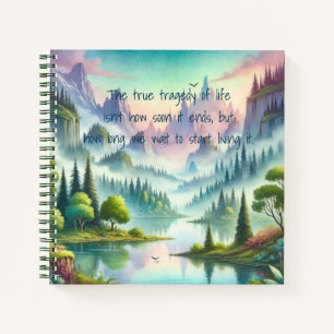Mystische Berge und Zitate Notizbuch