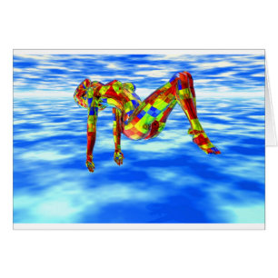 Mystische blaue Frau