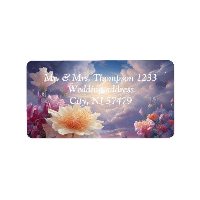 Mystische Blume des übernatürlichen Reiches Adressaufkleber (Vorne)