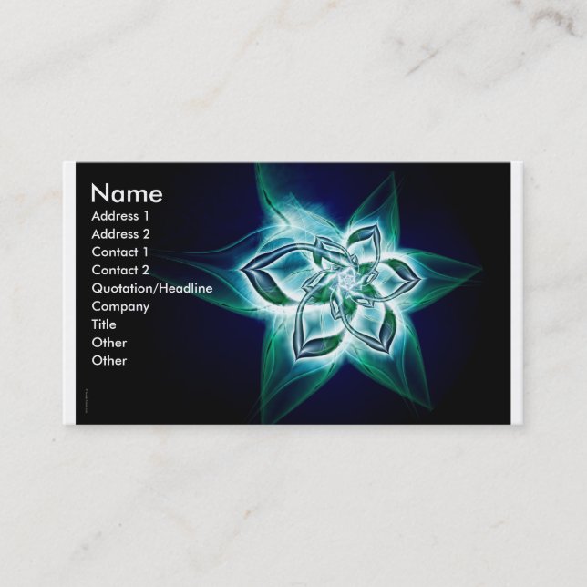 mystische Blume Visitenkarte (Vorderseite)