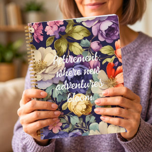Mystische Blumen - individuelle Ruhestands-Geschen Notizbuch