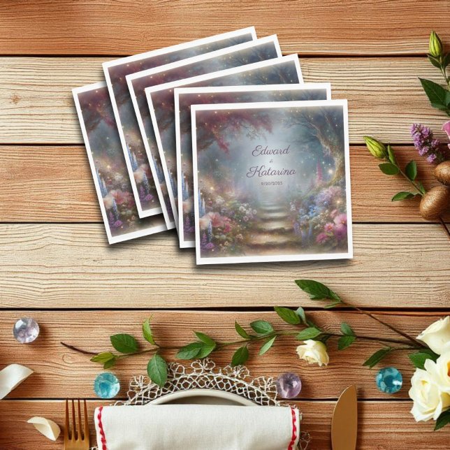 Mystische Blumenzwiebelhochzeit Serviette (Von Creator hochgeladen)