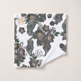 Mystische Blüten & Pentagram Set Handtuchhandtuch