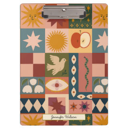 Mystische Bohemische Himmelsmuster Klemmbrett