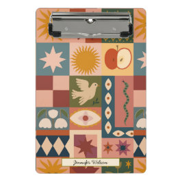 Mystische Bohemische Himmelsmuster Mini Klemmbrett