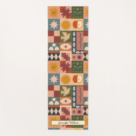 Mystische Bohemische Himmelsmuster Yogamatte