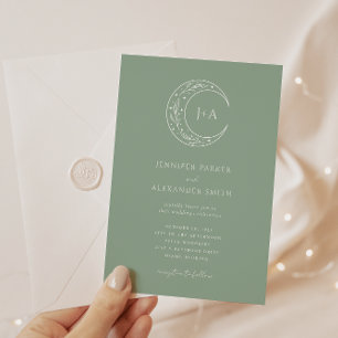 Mystische botanische Hochzeitseinladung Einladung