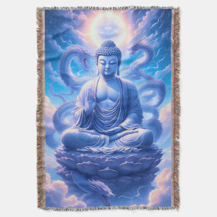 Mystische Buddha-Meditation mit Drachen Decke