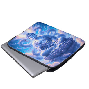 Mystische Buddha-Meditation mit Drachen Laptopschutzhülle