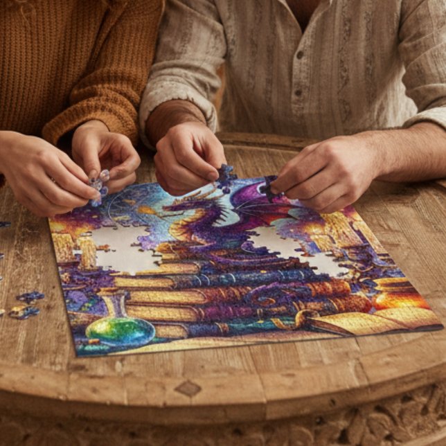 Mystische Drachen-Zauberbücher Puzzle (Von Creator hochgeladen)