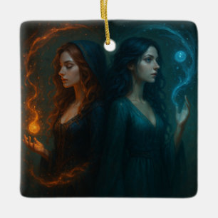 Mystische Dualität Keramikornament