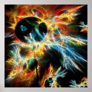 Mystische Elektrik Print, Space, Universe, Poster