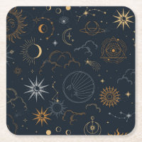 Mystische Elemente der Himmelssonne und des Mondes