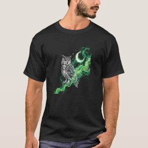 Mystische Eule mit Mond T-SHIRT - Wildtierkunst