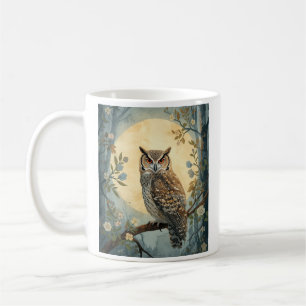 Mystische Eulen-Mondlicht-Waldkunst   Wald-Eule I Kaffeetasse