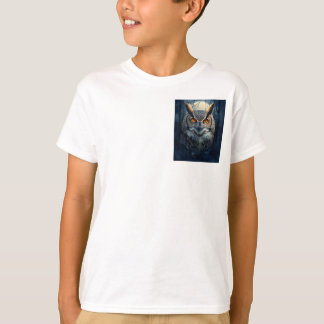 Mystische Eulen-Wasserfarbenkunst | Dunkle Waldmon T-Shirt
