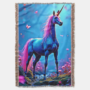 Mystische Fantasy-Einhorn-Kunst Decke